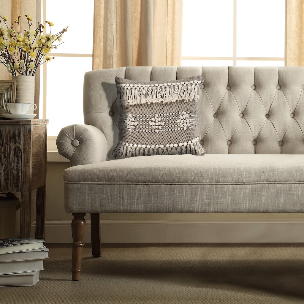 Sevita Diamond Overtufted Cotton Indoor Throw Pillow 20 inch