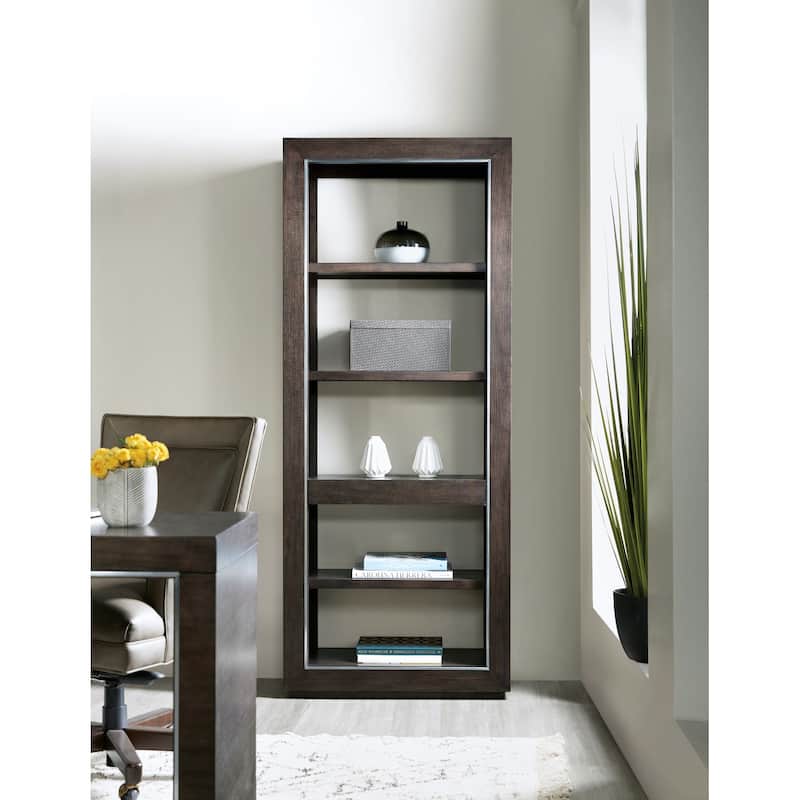 Hooker Furniture House Blend 76" x 31" 5 Shelf Contemporary Etagere - Dark Roast