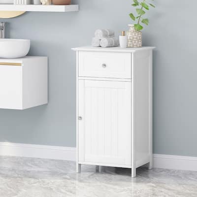 30" H Modern Bathroom Cabinet with Storage Drawer and Shelf