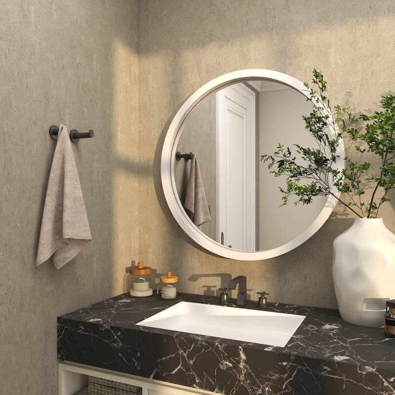 Black, White or Gold Wooden Room Wall Mirror with Thin Frame