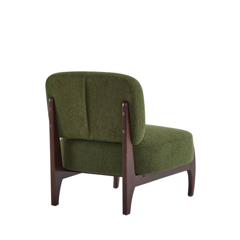 25.5" Modern Boucle Lounge Chair with Solid Wood Frame, Soft and Durable Boucle Upholstery, Perfect for Living Room