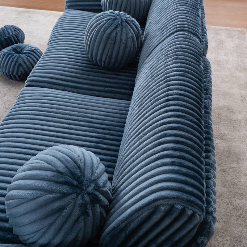 84in Corduroy Sectional Love Seat Couch