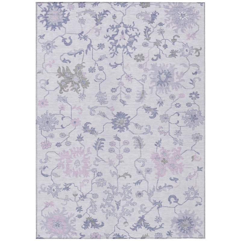 HomeRoots Floral Transitional Rectangle Outdoor Rug
