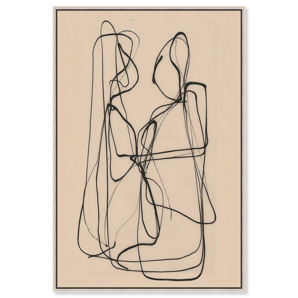 Embrace of Lines I Canvas by Art Remedy