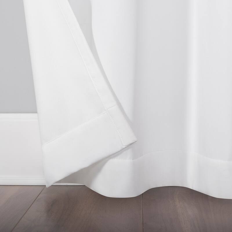 No. 918 Lindstrom Textured Draft Shield Fleece Insulated Room Darkening Grommet Curtain Panel, Single Panel