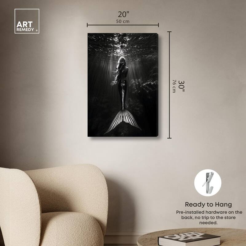 Mermaid Night Canvas by Art Remedy, Gallery Wrapped