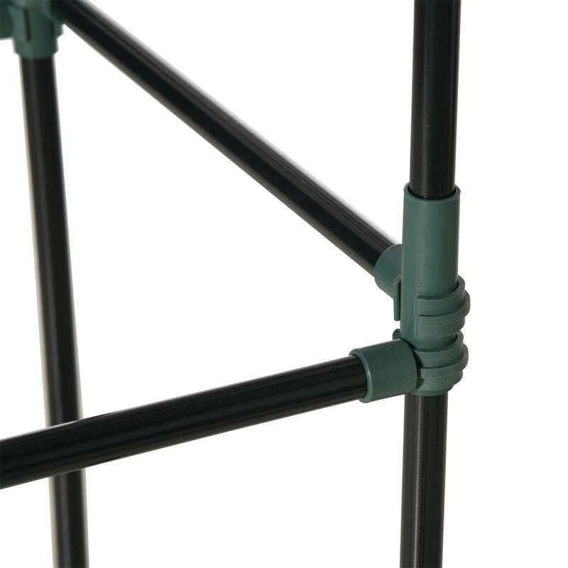 Black Steel Raised Garden Planter with Tomato Cages and Drainage - 70.75" L x 35.5" W x 11.5" H