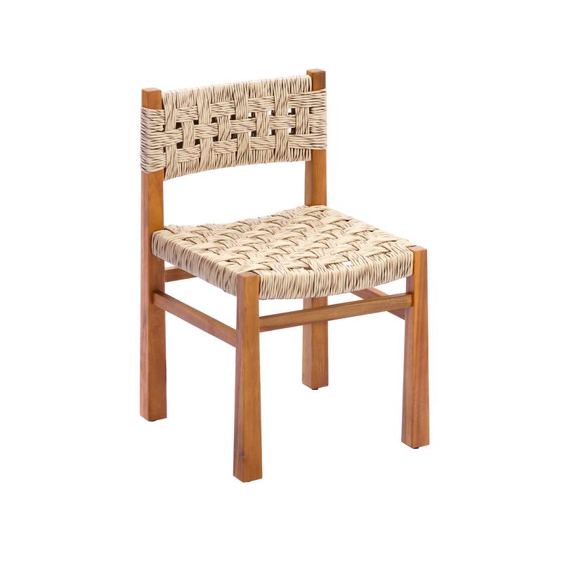 Christopher Knight Home - Norah 7-Piece Outdoor Acacia Wood Dining Set with Woven Wicker Chairs & 70" Rectangular Slat Table