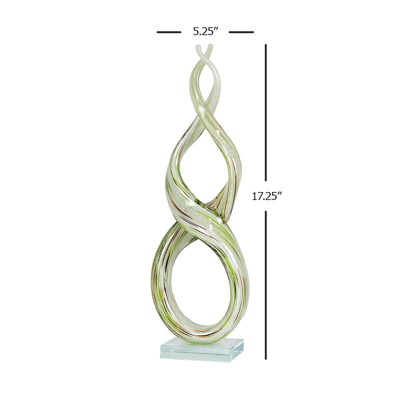 Intertwined Handcrafted Art Glass Sculpture