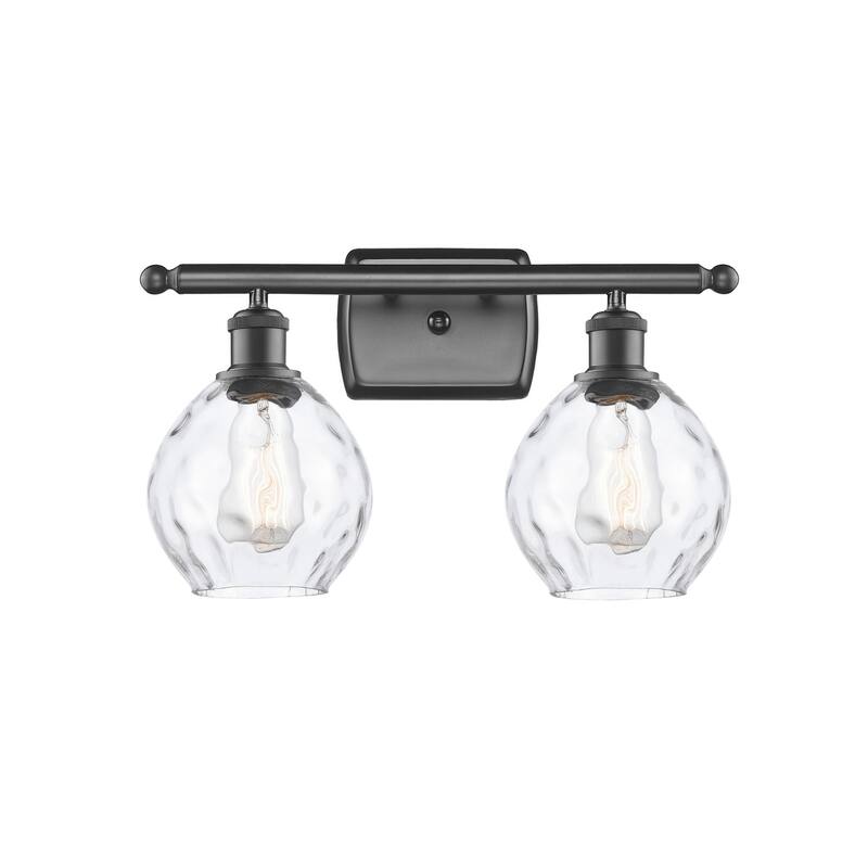 Innovations Lighting Small Waverly 2 Light 16" Wide Bathroom Vanity - Oil Rubbed Bronze / Clear
