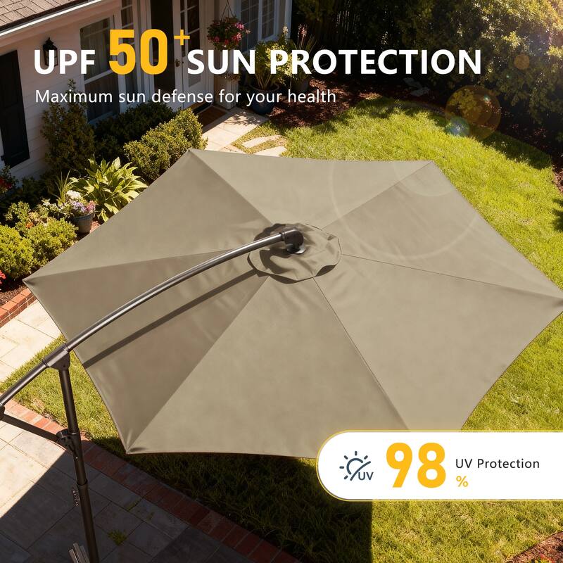Outdoor 10FT Patio Offset umbrella for Garden