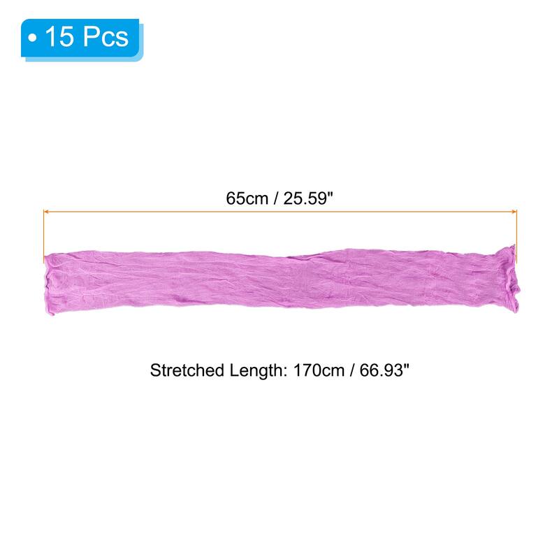 15Pcs Stocking Flower Fabric 65cm/26" for DIY Mesh Flowers Making - Light Purple