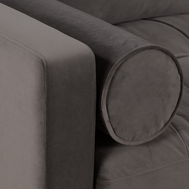Poly & Bark Napa 72" Velvet Fabric Apartment Sofa