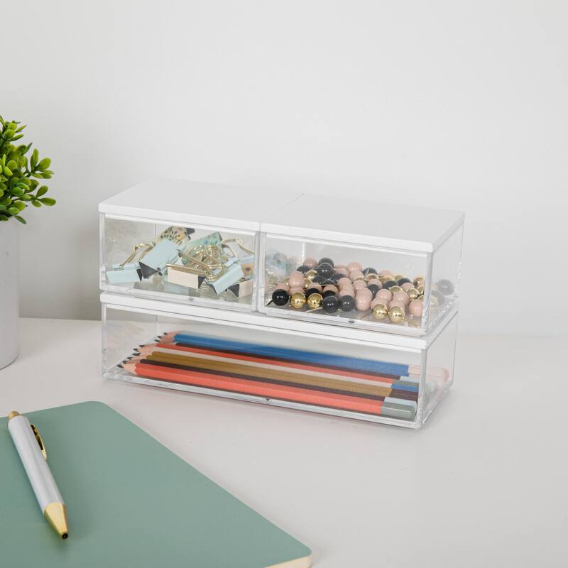 Flash Furniture BE-PB3316-WD-3-MS Brody 2" Tall Stacking Clear Office