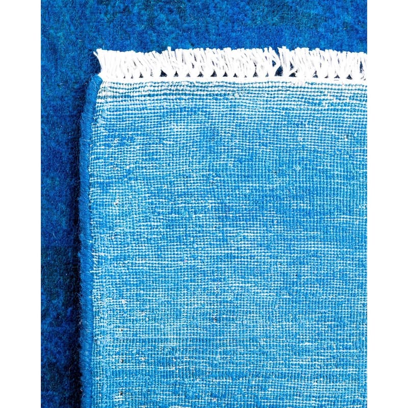 Fine Vibrance One-of-a-Kind Hand-Knotted Runner Rug - Blue, 2' 9" x 3' 10" - 2' 9" x 3' 10"