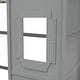preview thumbnail 114 of 112, Solid Wood House Loft Bed with Window Design and Ladder, Twin/Full Size Playhouse Bed Loft Bed Frame with Guardrail for Kids