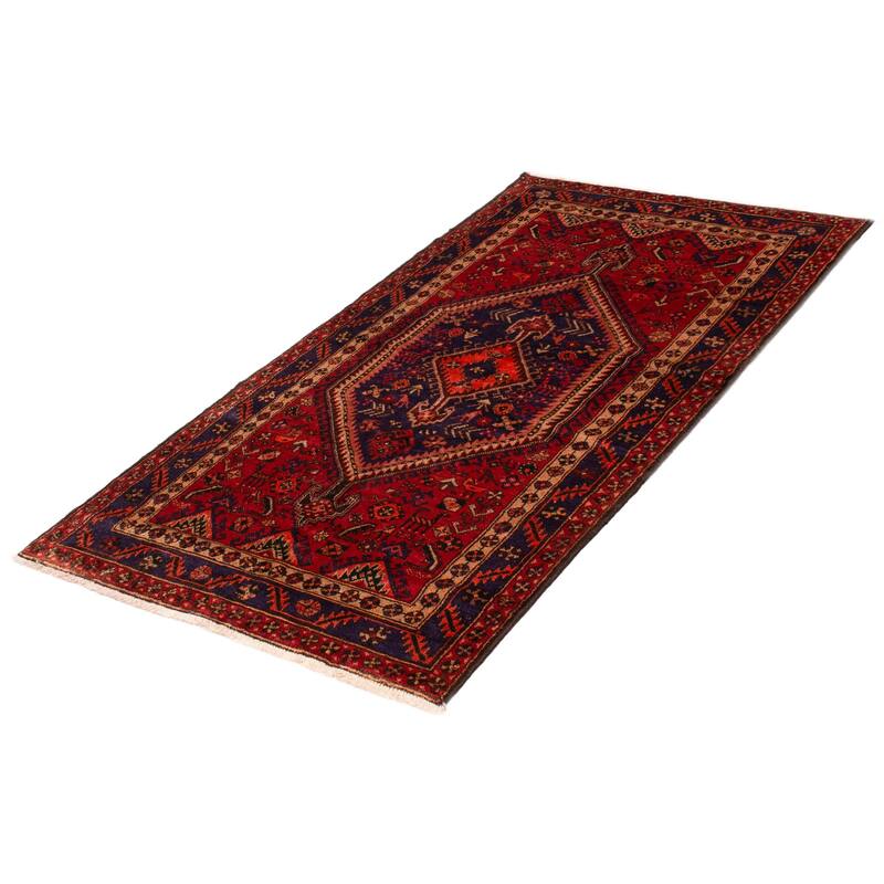 ECARPETGALLERY Hand-knotted Andelz Red Wool Rug - 4'4 x 8'0