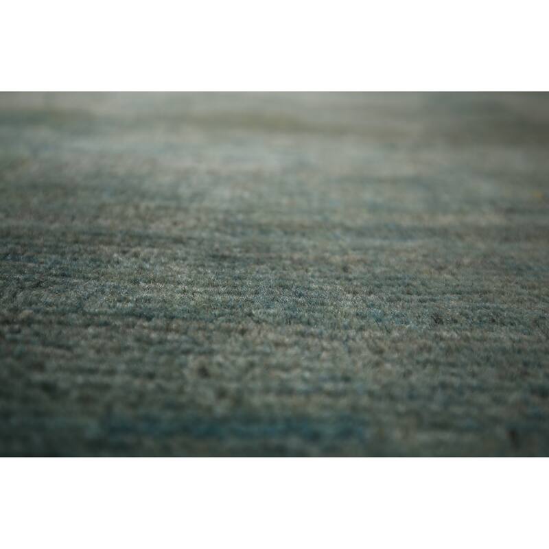 Oriental Green & Blue Modern Gabbeh Area Rug Handmade Wool Carpet - 6'6" x 9'9"