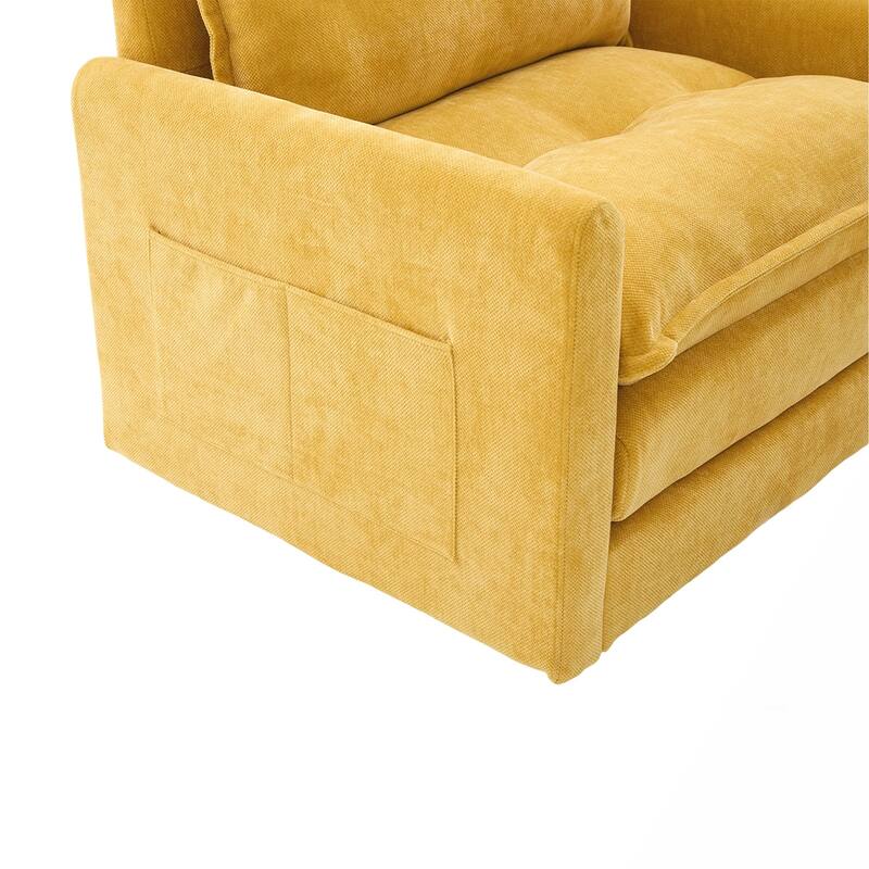 Chenille Swivel Accent ArmChair