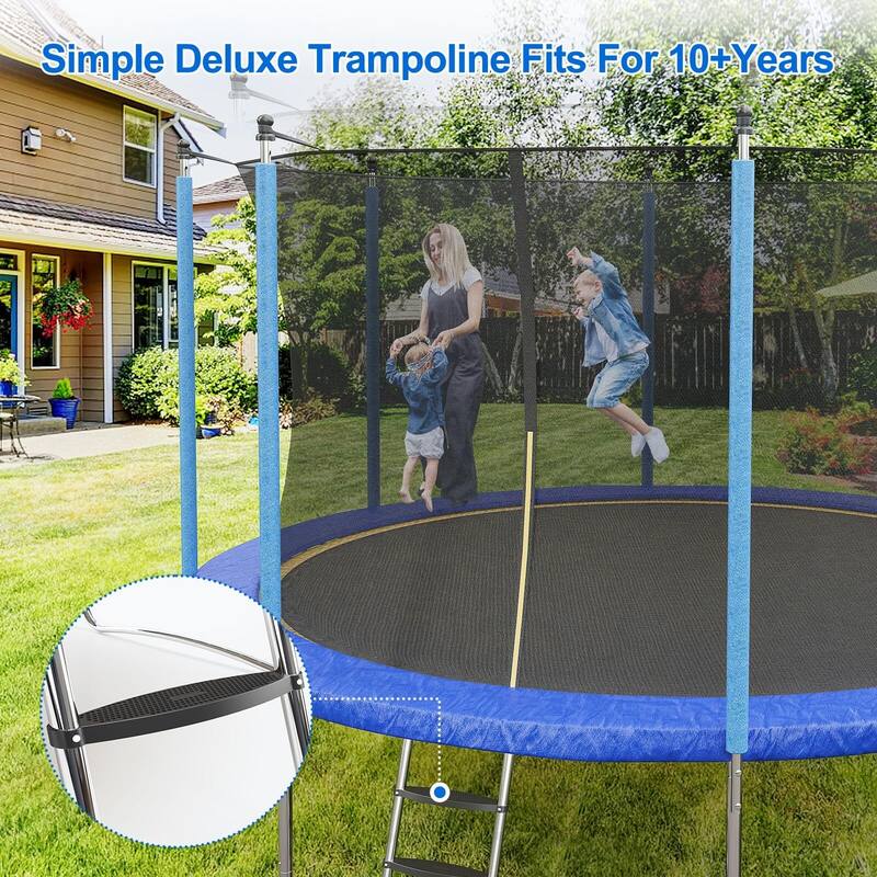 Trampoline, 10FT 12FT 14FT 16FT Trampolines for Kids & Adults