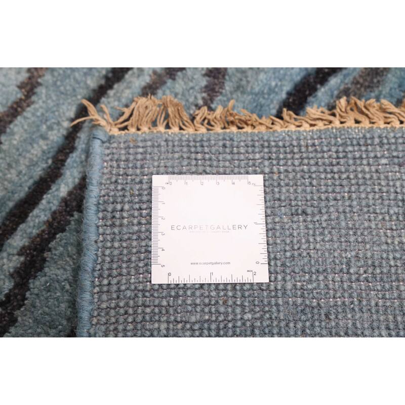 ECARPETGALLERY Hand-knotted Peshawar Ziegler Light Blue Wool Rug - 5'1 x 7'1
