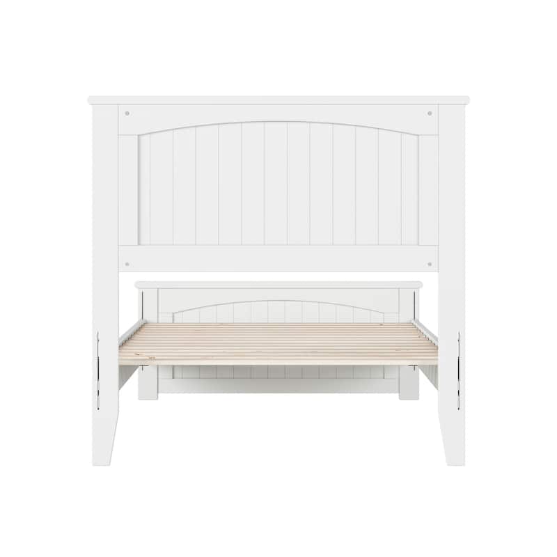 Naples Solid Wood Low Profile Platform Bed with Matching Footboard