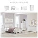 preview thumbnail 10 of 10, Signature Design by Ashley Hallityn White Panel Headboard Platform Bed