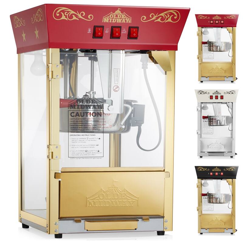 Movie TheaterStyle Countertop Popcorn Machine with 10oz Kettle