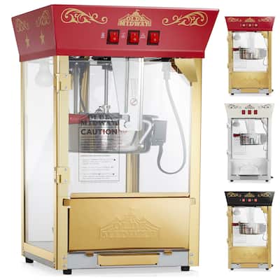 Movie TheaterStyle Countertop Popcorn Machine with 10oz Kettle