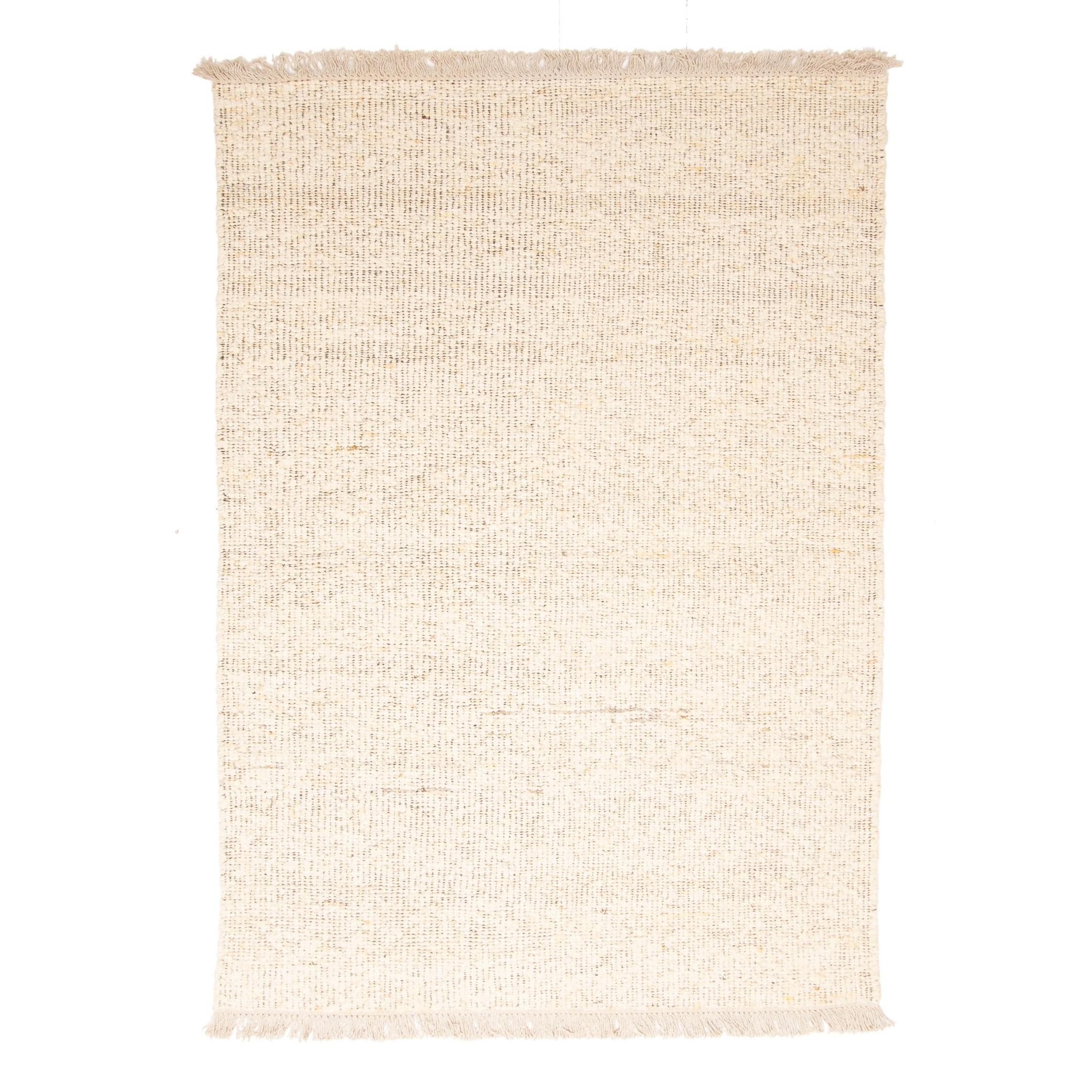 ECARPETGALLERY Braid weave Sienna Cream Wool Rug - 5'2 x 7'4
