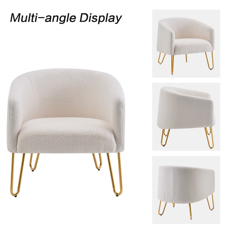Modern Lite Luxury Gold Legged Accent Chair Versatile Pick for Living Room Bedroom​