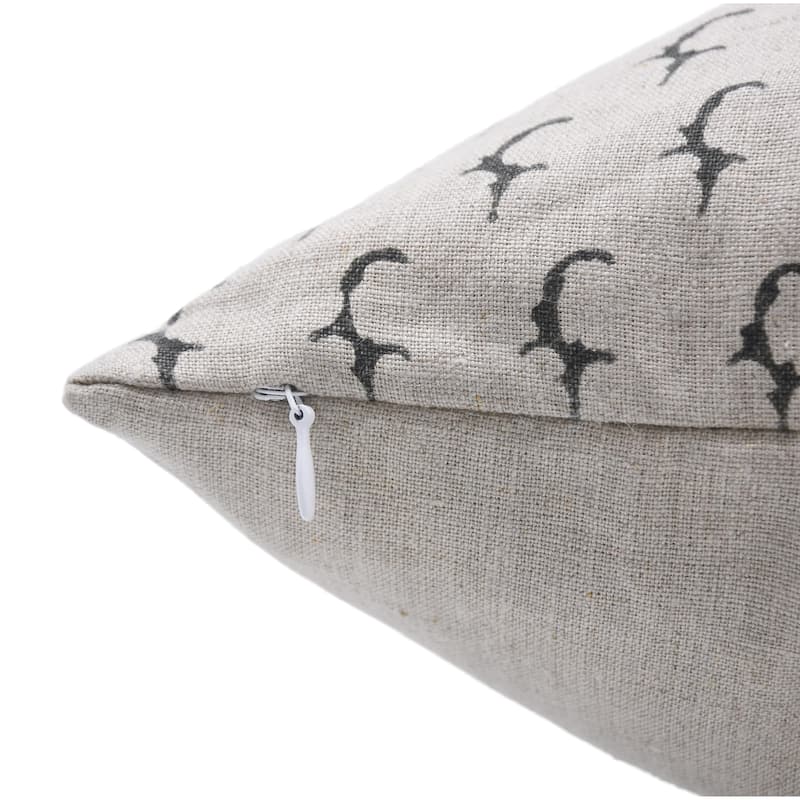 Fabdivine Linen Bohemian Block print pillow Cover