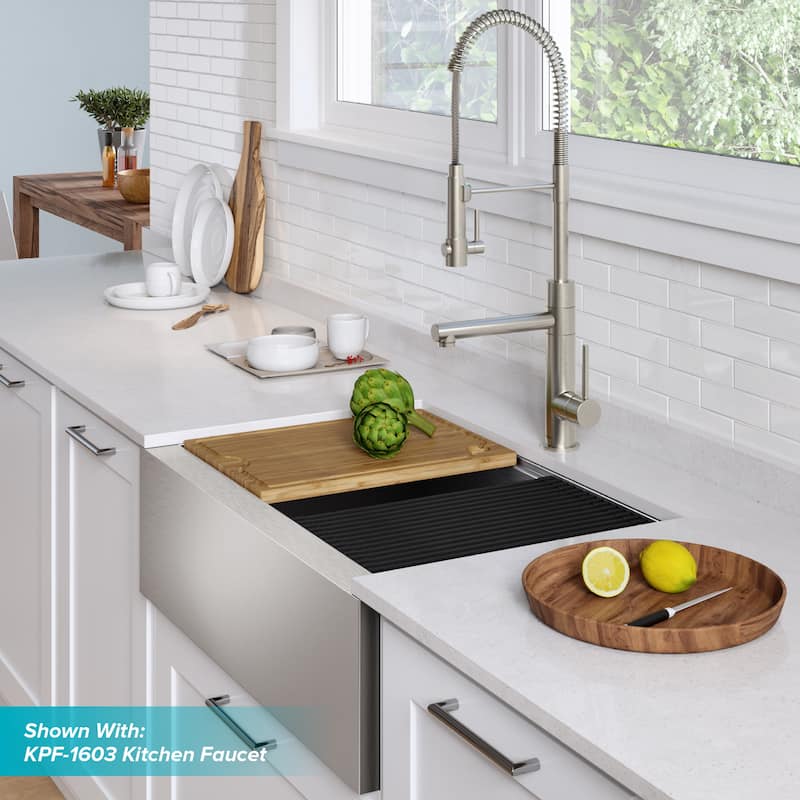 Kraus KWF410-33-100-75MB Kore 32-7/8" Farmhouse Single Basin Stainless - Stainless Steel