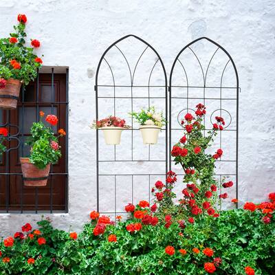 2 Pack Metal Garden Trellis Rustproof Trellis
