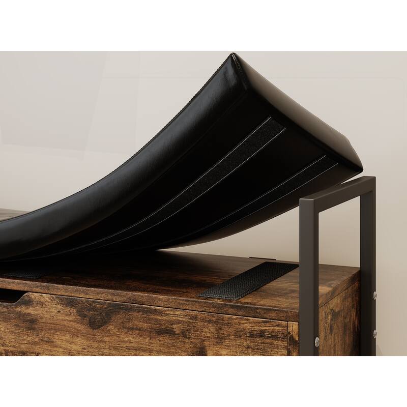 39"Shoe Storage Bench with Cushion