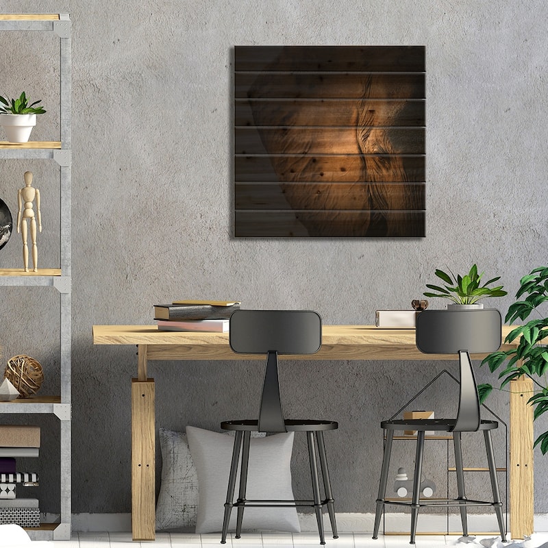 Gentle Giant Print On Wood by Louise Wolbers - Multi-Color