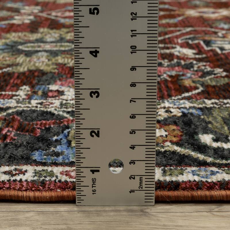 Style Haven Henretta Bordered Persian Fringe Edge Area Rug