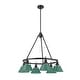 preview thumbnail 2 of 0, Golden Lighting 3306-6 BLK Orwell 6 Light 29" Wide Chandelier