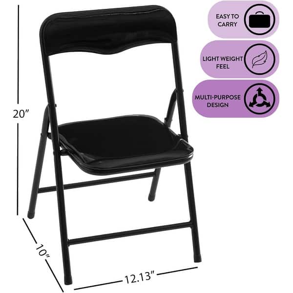 dimension image slide 1 of 4, Heritage Kids Padded Folding Chair Set of 2