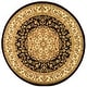 preview thumbnail 11 of 19, SAFAVIEH Lyndhurst Sagit Traditional Oriental Rug 5'3" Round - Black/Ivory - Round