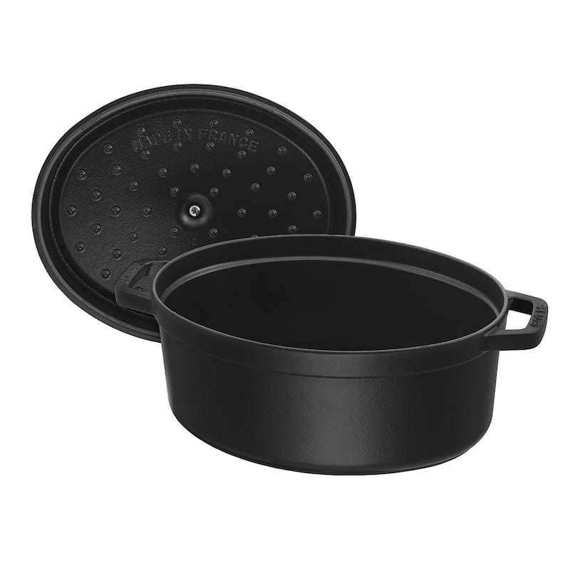 STAUB Cast Iron Oval Cocotte, Dutch Oven, 5.75-quart, serves 5-6, Made in France - 5.75-qt