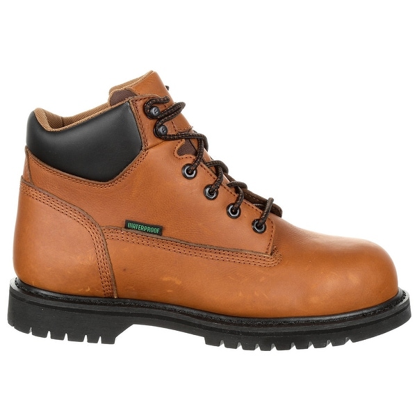 Lehigh Safety Shoes Mens 6 Inch Steel Toe Waterproof Electrical Hazard Resistant Work Boot Industrial Construction Shoes