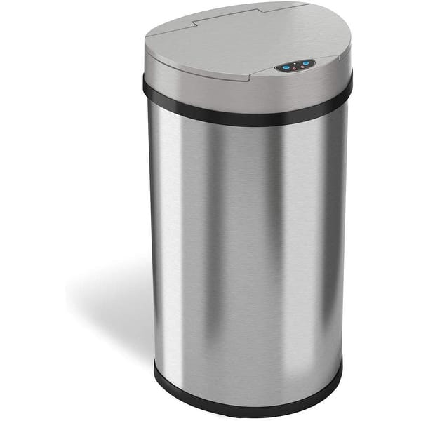 iTouchless 13 Gallon Semi-Round Sensor Kitchen Trash Can with Odor Control  System - On Sale - Bed Bath & Beyond - 34618861