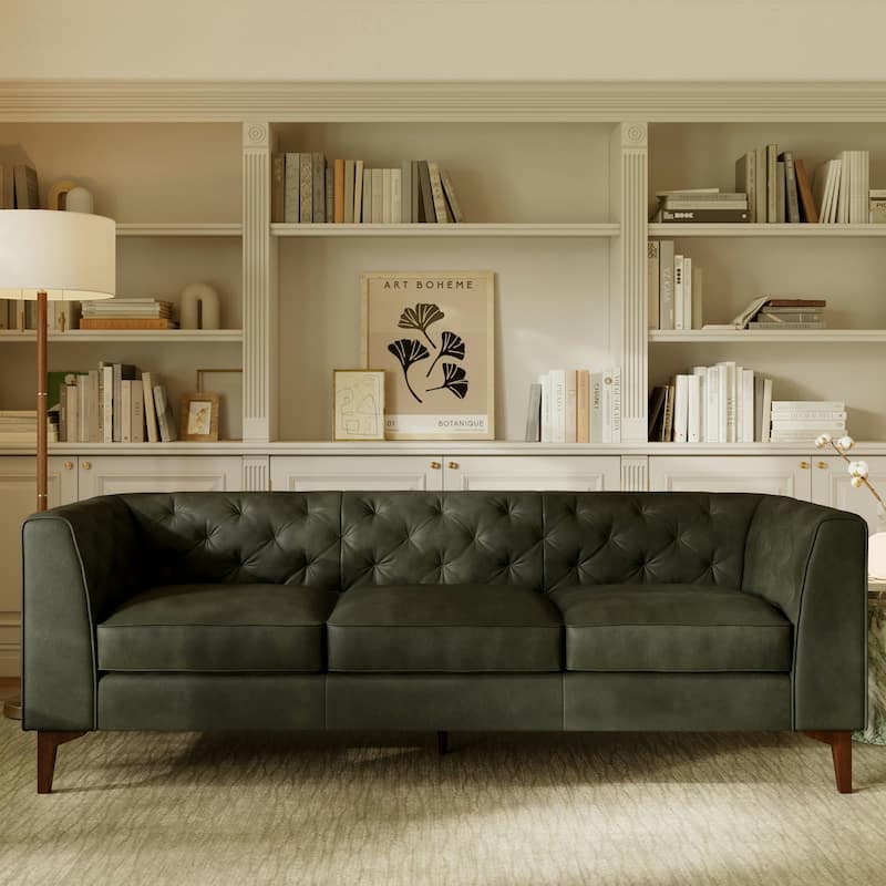 Poly & Bark Essex 89" Sofa - Full Grain Genuine Italian Leather