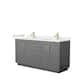 Option Dark Gray, Gold Trim, White Quartz Top