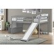 preview thumbnail 8 of 11, Twin Size Pine Wood Loft Bed with Staircase, Storage, Slide, Full-length Safety Guardrails Grey