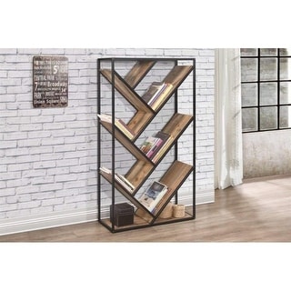 DONSOL Industrial Rustic Diagonal Bookcase - Bed Bath & Beyond - 35083977