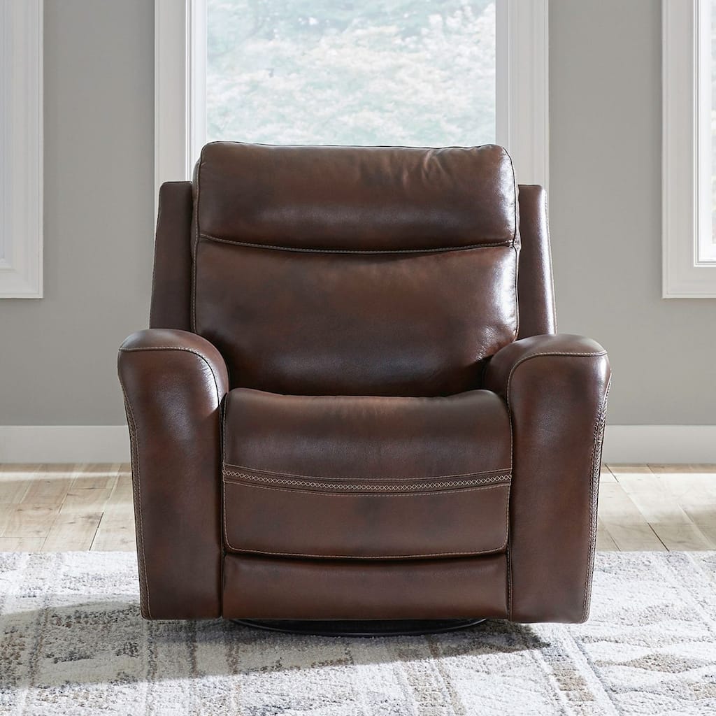 Blair Leather Power Recliner - Cognac