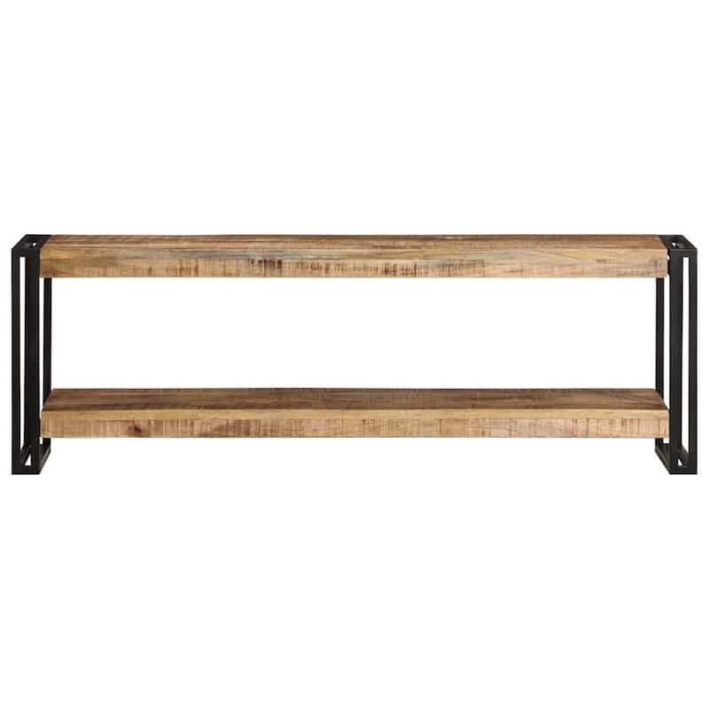 vidaXL TV Stand 47.2"x11.8"x15.7" Rough Mango Wood