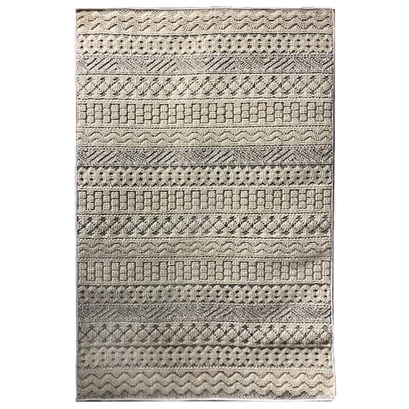 Liora Manne Dunes Geo Stripe Indoor/Outdoor Rug - 5'3" x 7'3" - Sisal